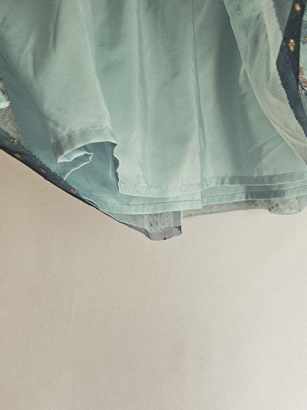 Jordache Denim & Tulle Butterfly Dress Toddler Girls Size 2T Blue Mint Green - Picture 7 of 8